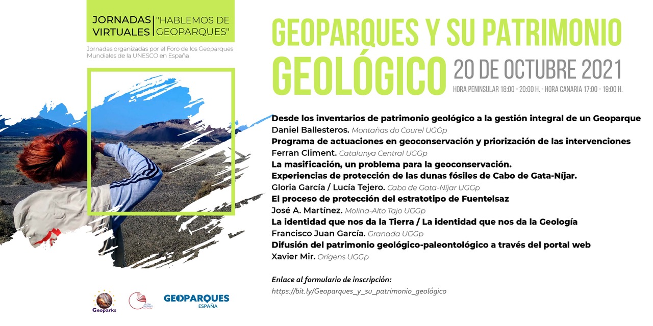 Cartel Geoparques y su patrimonio geologico